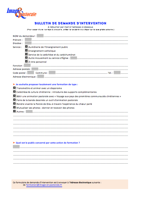 Démarches : intervention